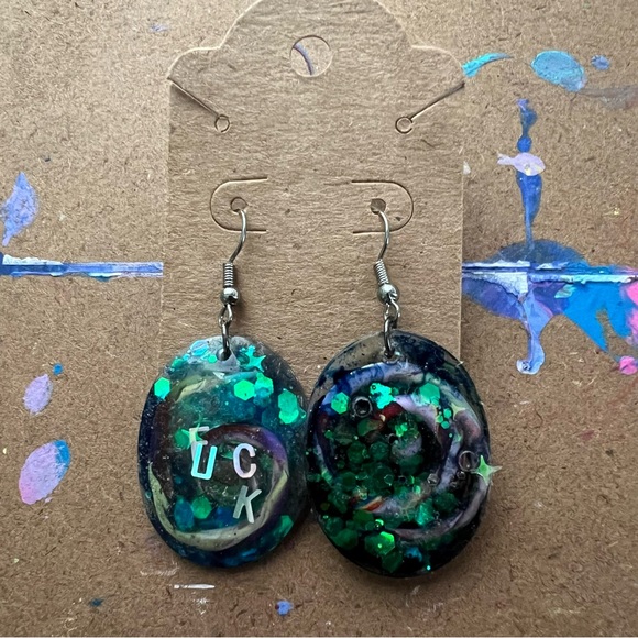 F Off Earrings - Picture 2 of 5